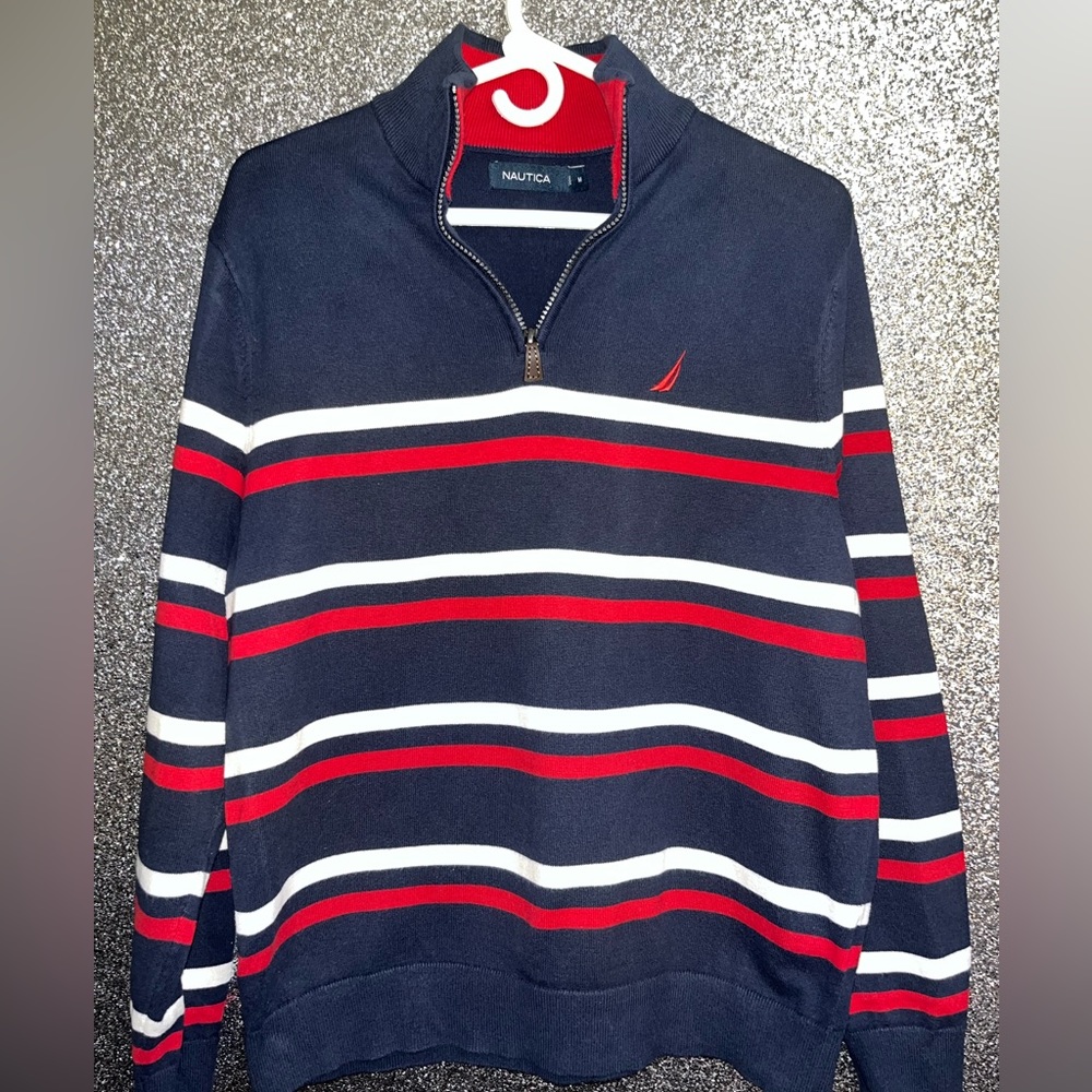 Mens Nautica Zip Up Sweater